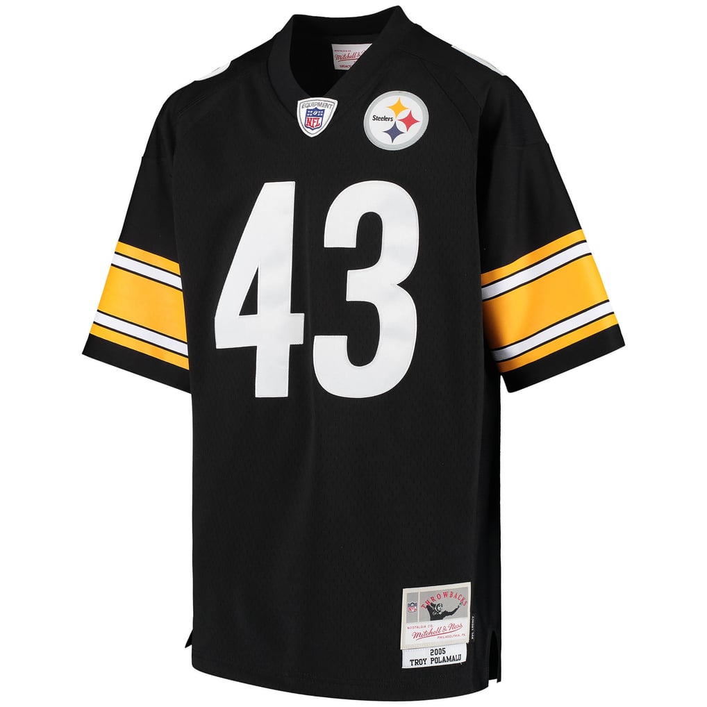Youth Pittsburgh Steelers Troy Polamalu Black 2005 Gridiron Classics Retired Player Legacy Jersey