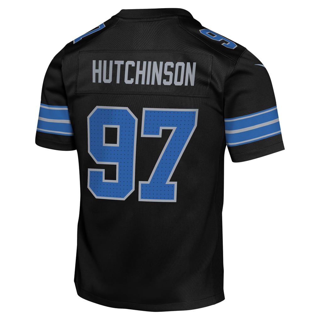 Youth Detroit Lions Aidan Hutchinson Black Game Jersey
