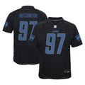 Youth Detroit Lions Aidan Hutchinson Black Game Jersey