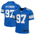 Youth Detroit Lions Aidan Hutchinson Blue Game Jersey