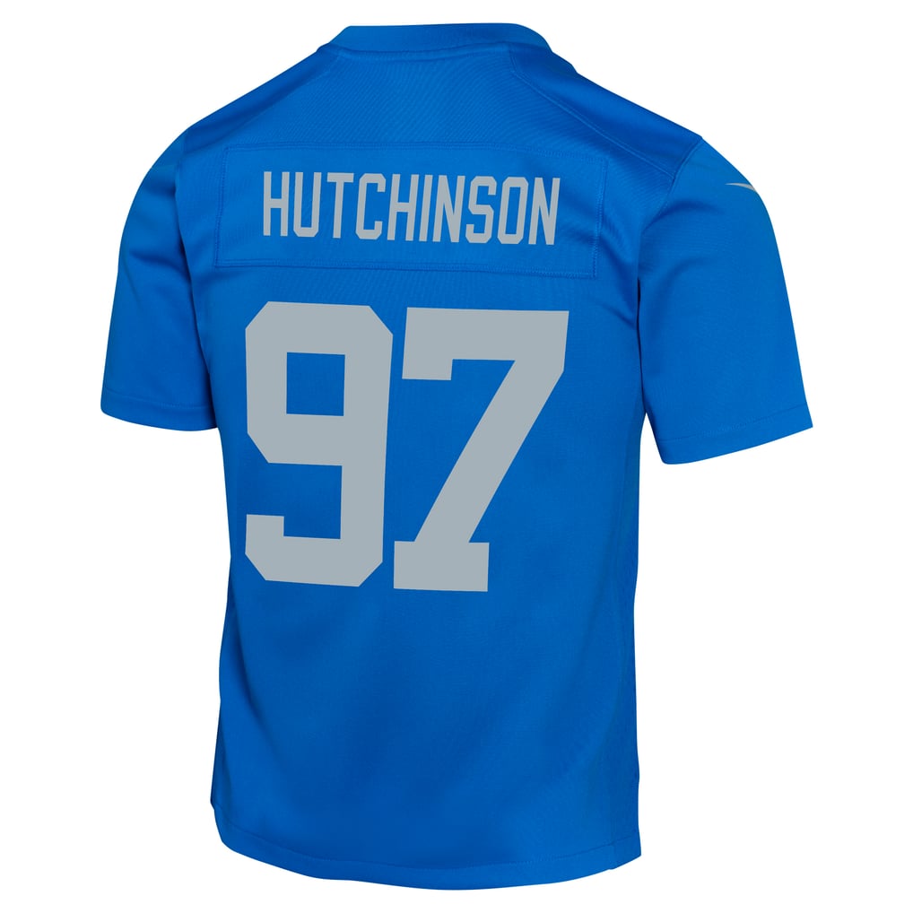 Youth Detroit Lions Aidan Hutchinson Blue Game Jersey