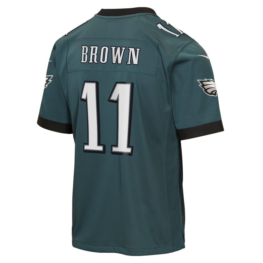 Youth Philadelphia Eagles A.J. Brown Midnight Green Team Game Jersey