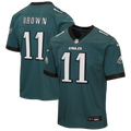 Youth Philadelphia Eagles A.J. Brown Midnight Green Team Game Jersey