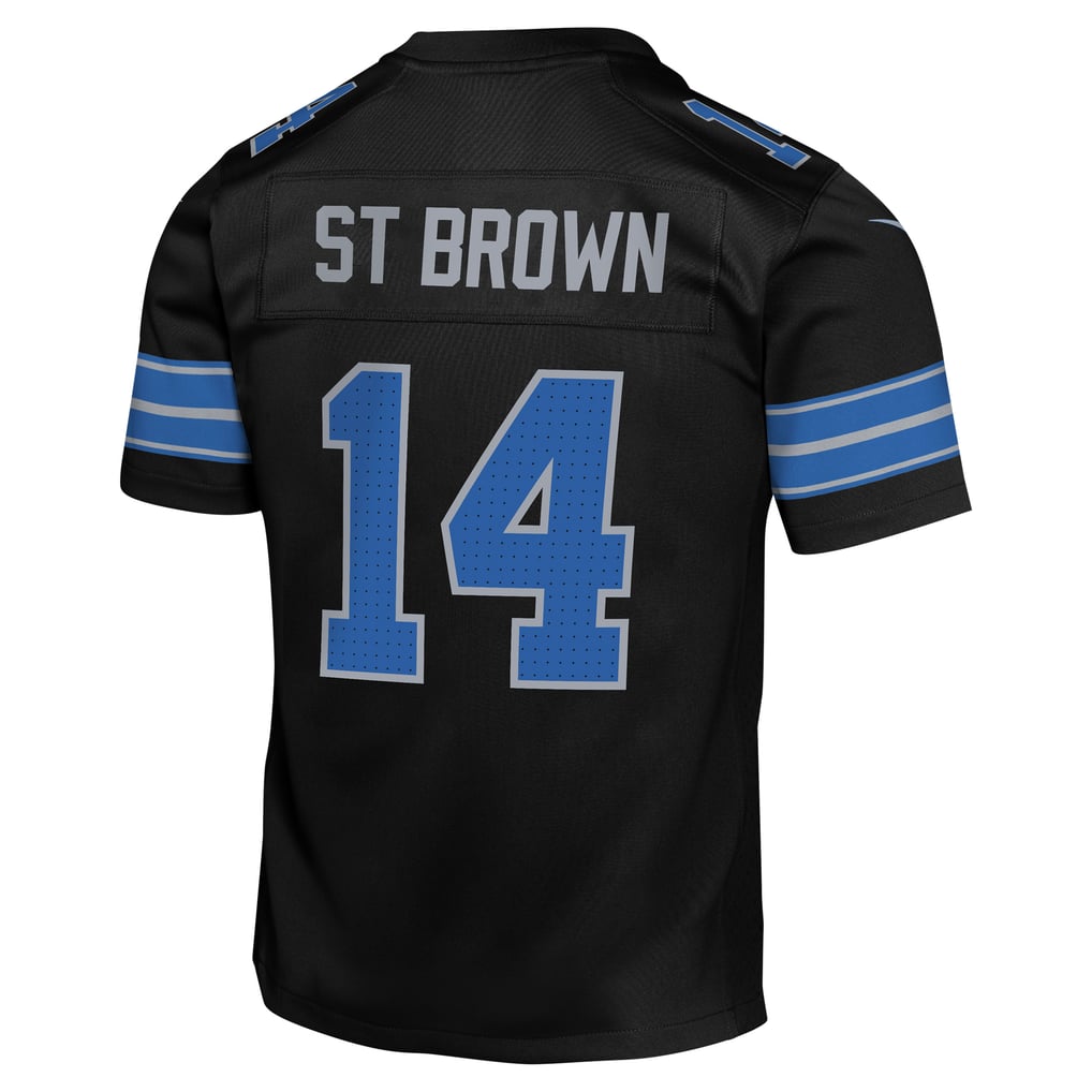 Youth Detroit Lions Amon-Ra St. Brown Black Game Jersey