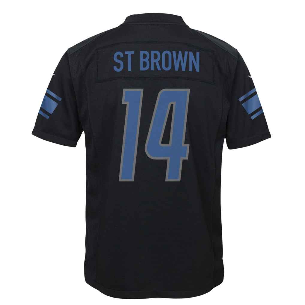 Youth Detroit Lions Amon-Ra St. Brown Black Game Jersey