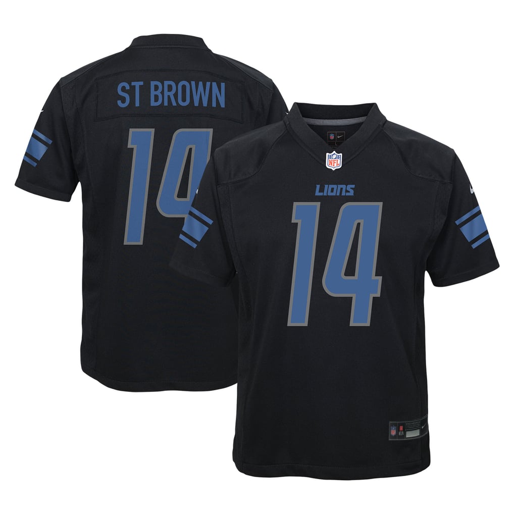 Youth Detroit Lions Amon-Ra St. Brown Black Game Jersey