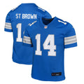 Youth Detroit Lions Amon-Ra St. Brown Blue Game Jersey