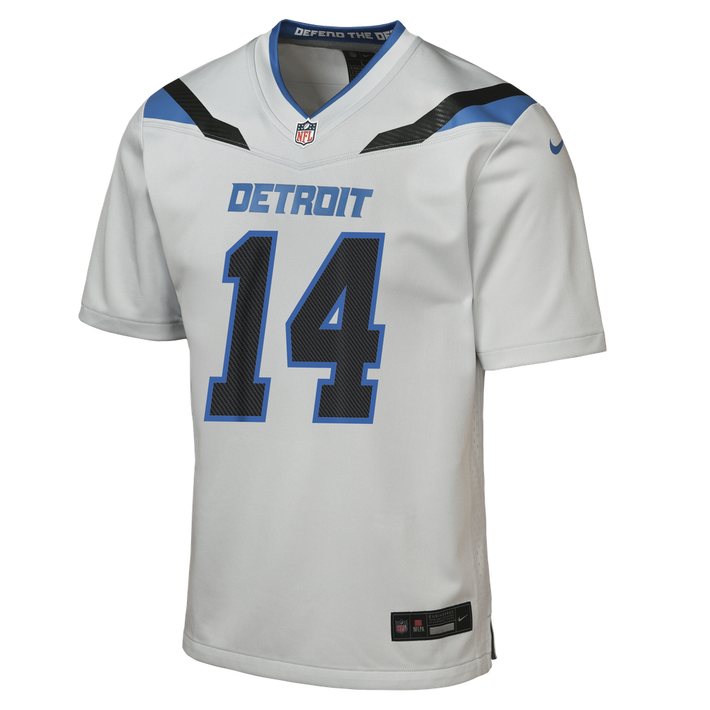 Youth Detroit Lions Amon-Ra St. Brown Silver 2026 Rivalries Collection Game Jersey