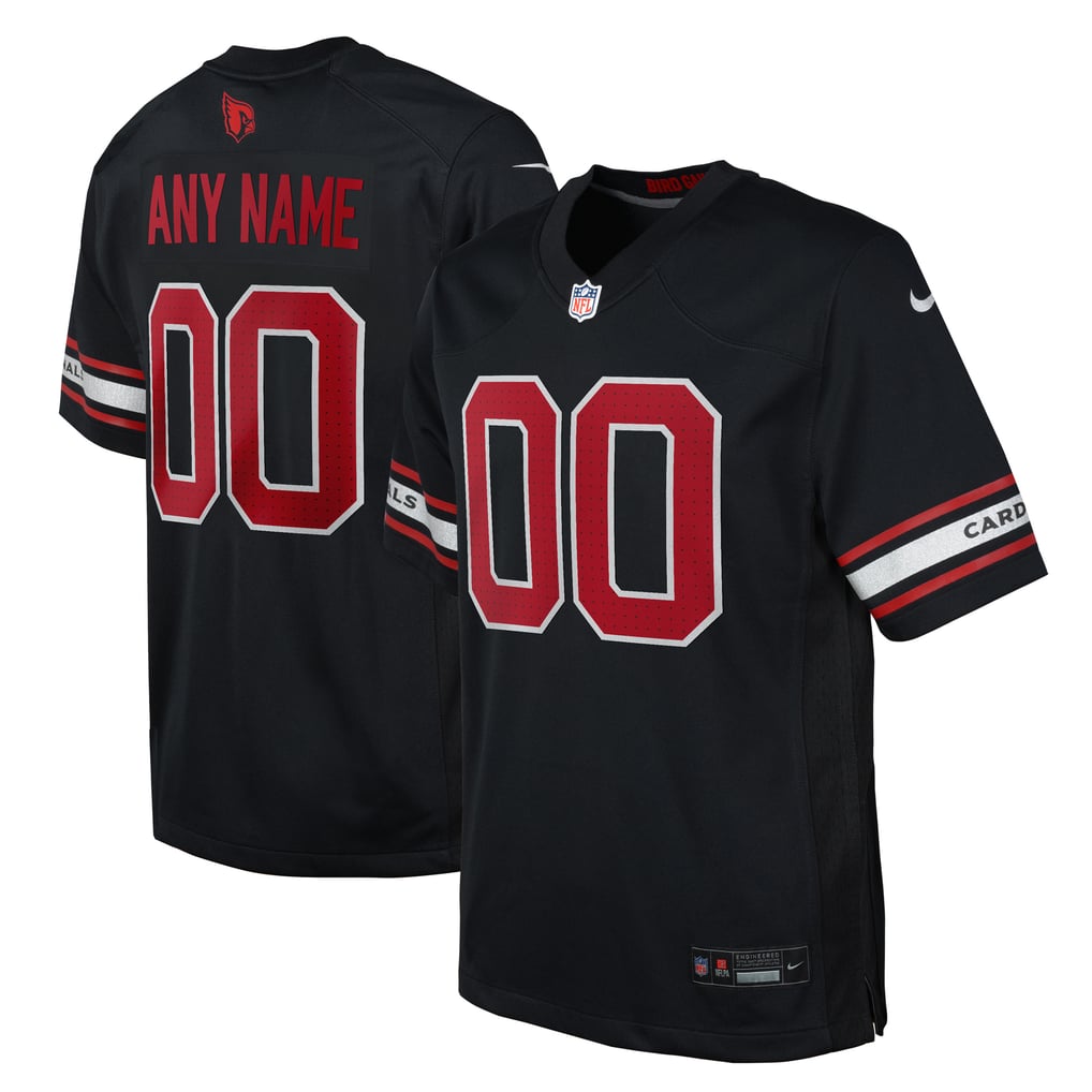Youth Arizona Cardinals Black Alternate Custom Game Jersey