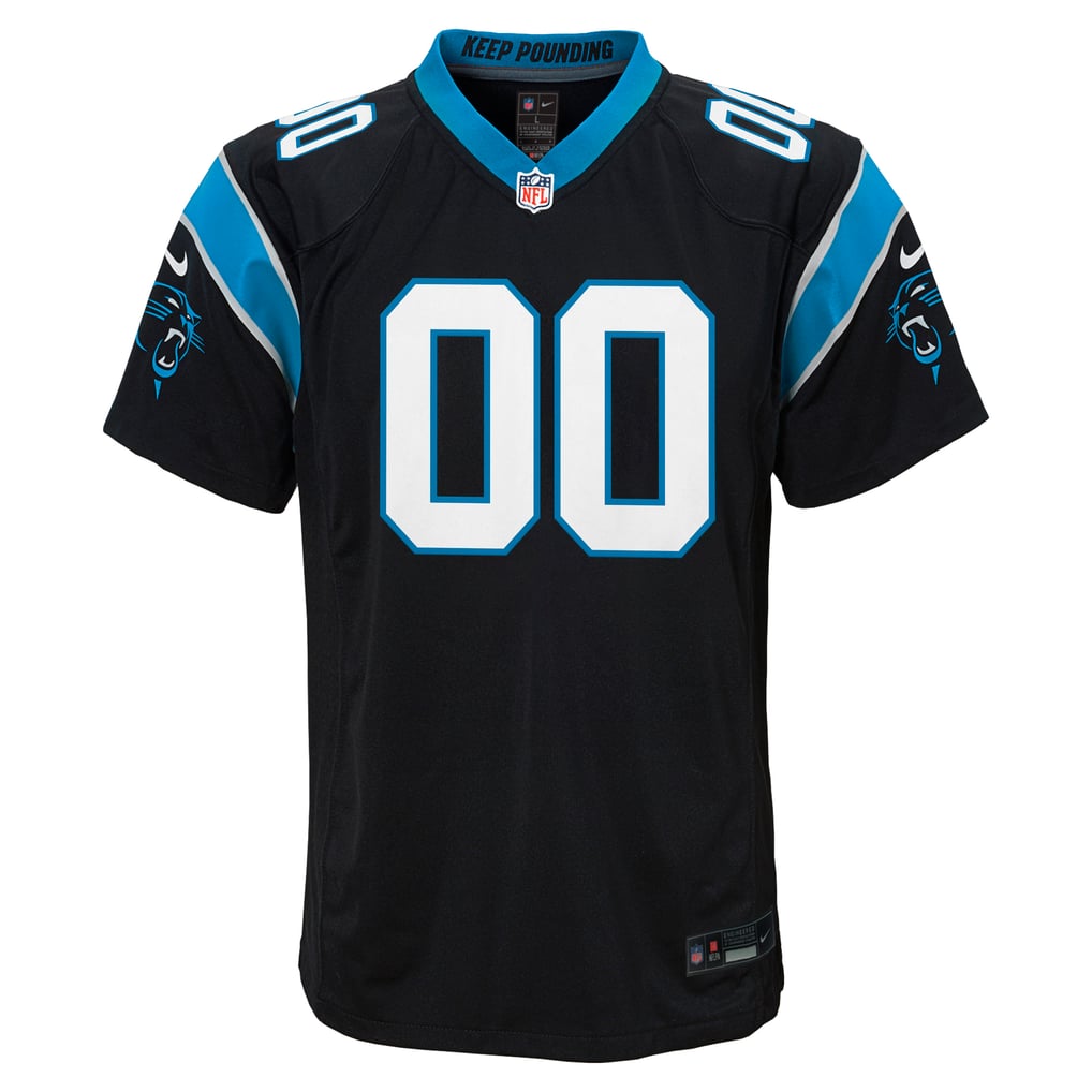 Youth Carolina Panthers Black Custom Game Jersey
