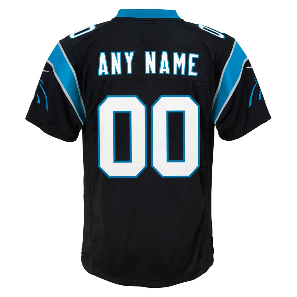 Youth Carolina Panthers Black Custom Game Jersey