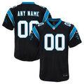 Youth Carolina Panthers Black Custom Game Jersey