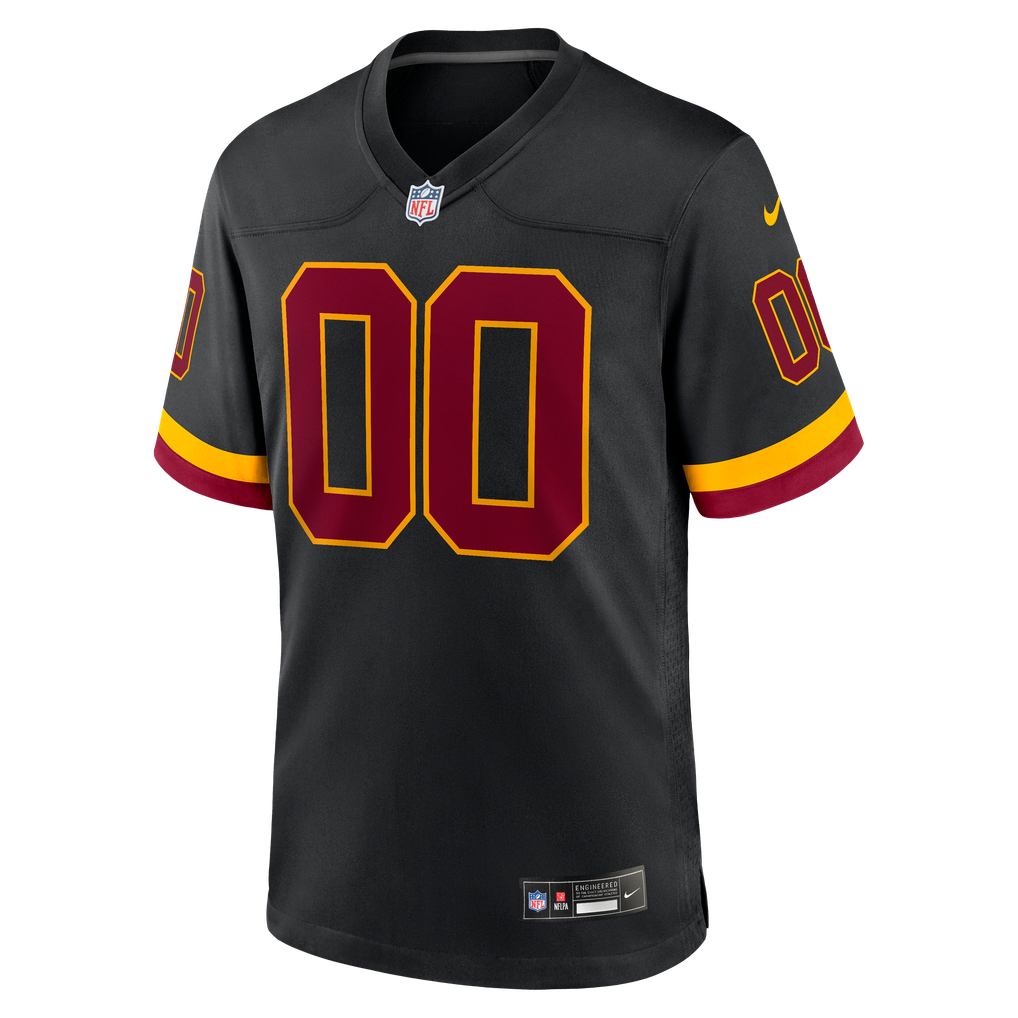 Youth Washington Commanders Black Hail Raiser Alternate Custom Game Jersey
