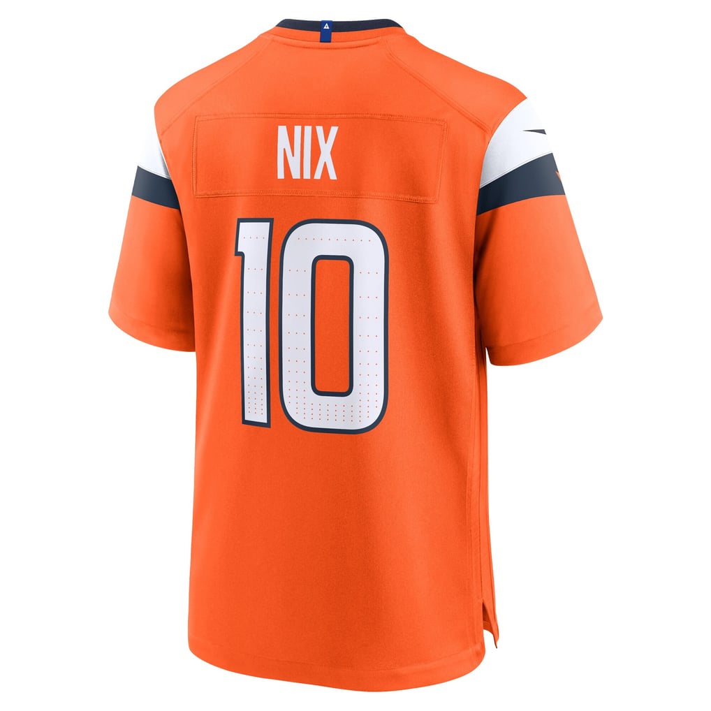 Youth Denver Broncos Bo Nix Orange Game Jersey
