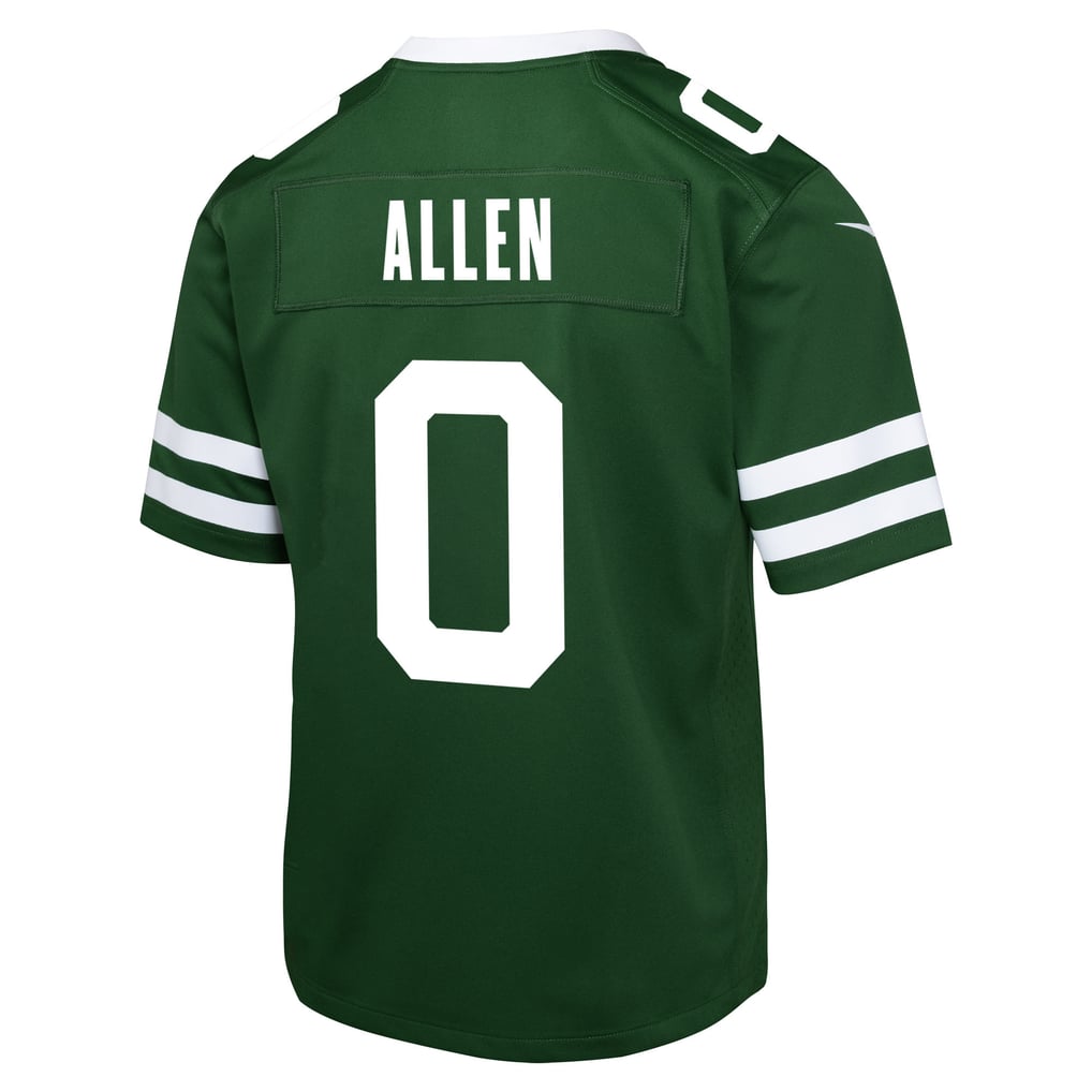 Youth New York Jets Braelon Allen Green Team Game Jersey