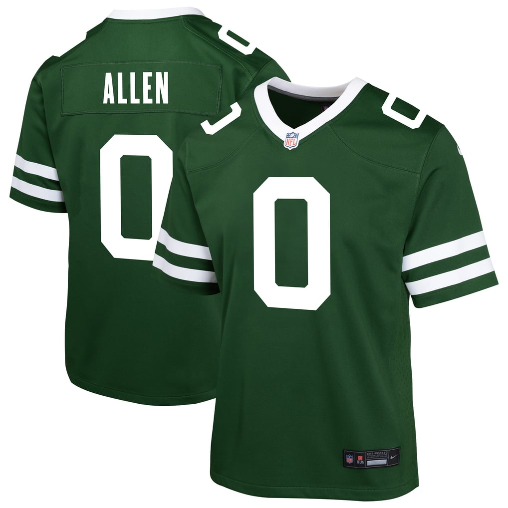 Youth New York Jets Braelon Allen Green Team Game Jersey
