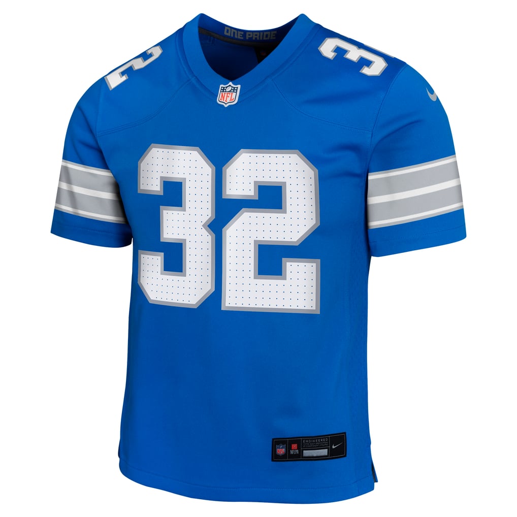 Youth Detroit Lions Brian Branch Blue Game Jersey