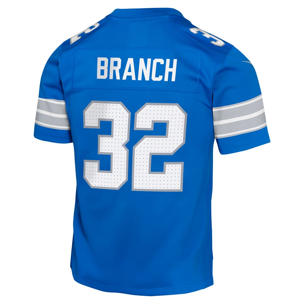 Youth Detroit Lions Brian Branch Blue Game Jersey