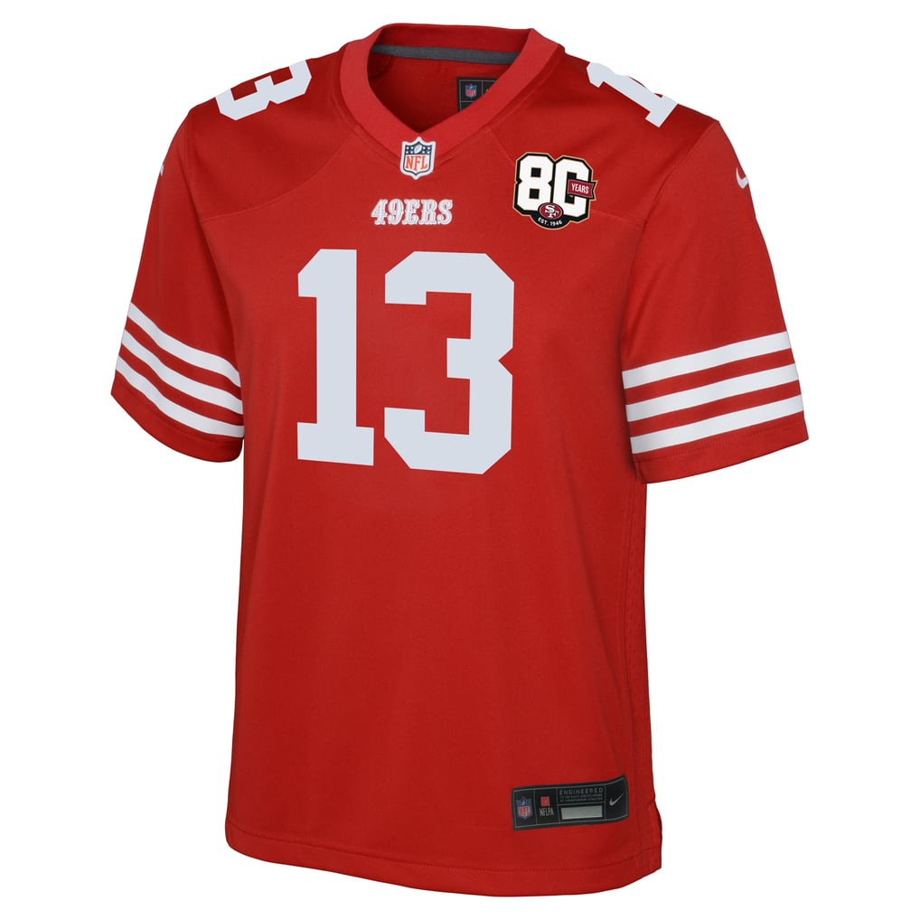Youth San Francisco 49ers Brock Purdy Scarlet 80th Anniversary Game Jersey