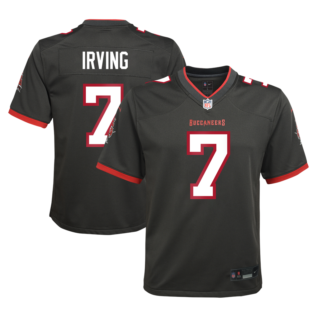 Youth Tampa Bay Buccaneers Bucky Irving Pewter Alternate Game Jersey