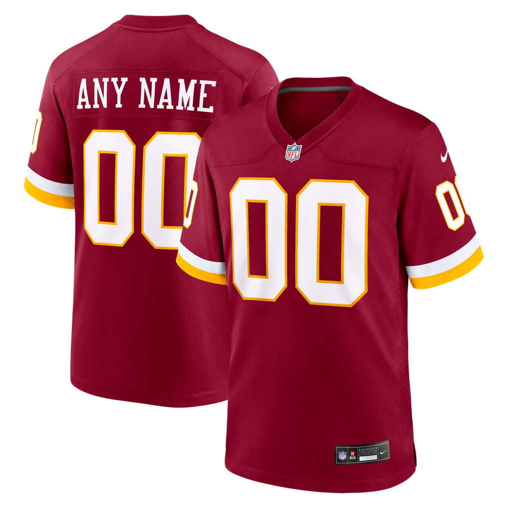 Youth Washington Commanders Burgundy Custom Game Jersey