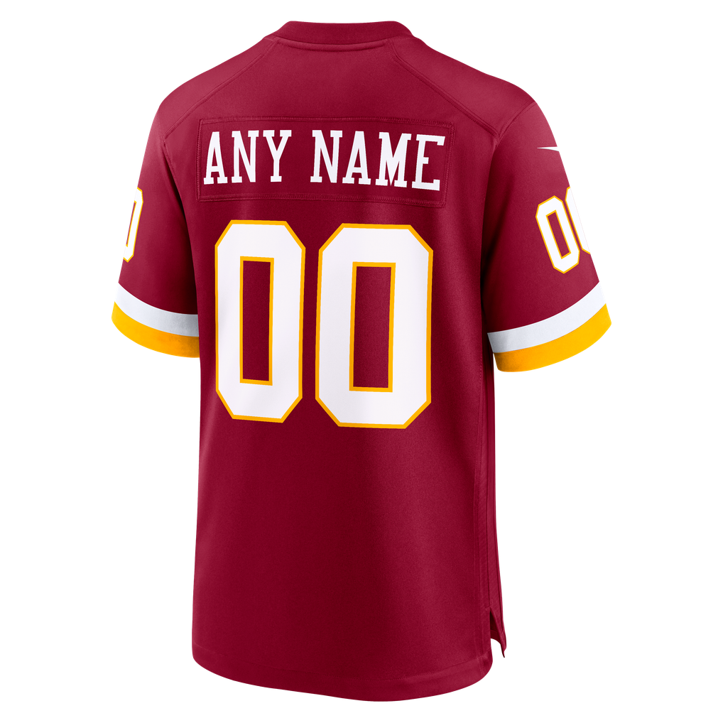 Youth Washington Commanders Burgundy Custom Game Jersey