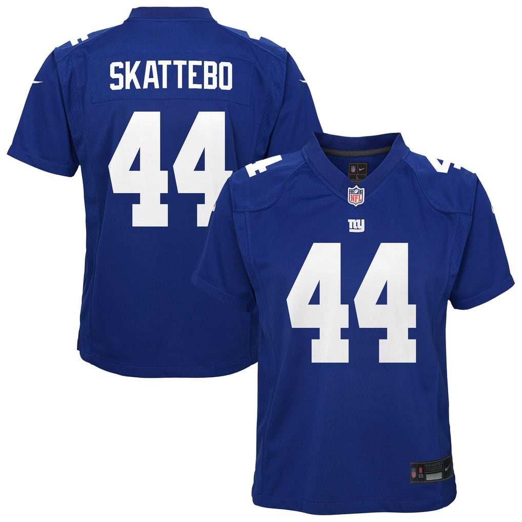 Youth New York Giants Cam Skattebo Royal Team Game Jersey