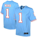Youth Tennessee Titans Cameron Ward Light Blue Alternate Game Jersey