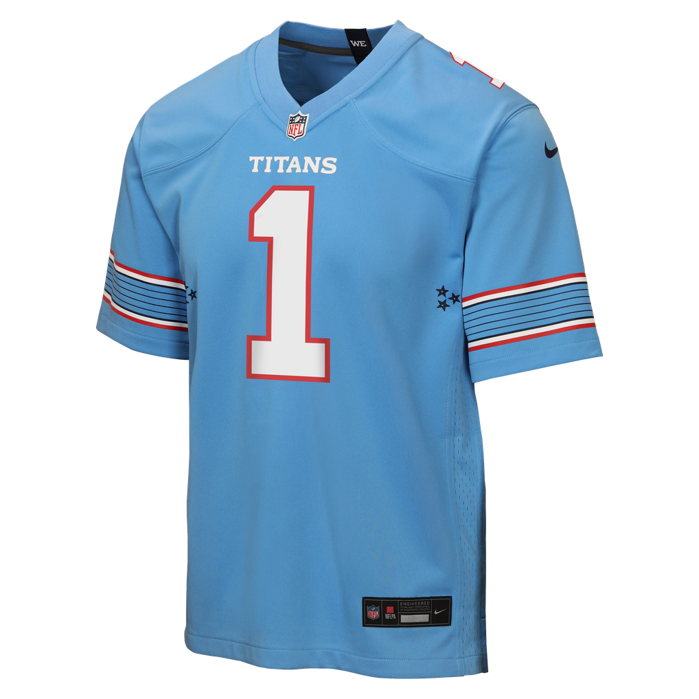 Youth Tennessee Titans Cameron Ward Light Blue Game Jersey
