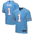 Youth Tennessee Titans Cameron Ward Light Blue Game Jersey