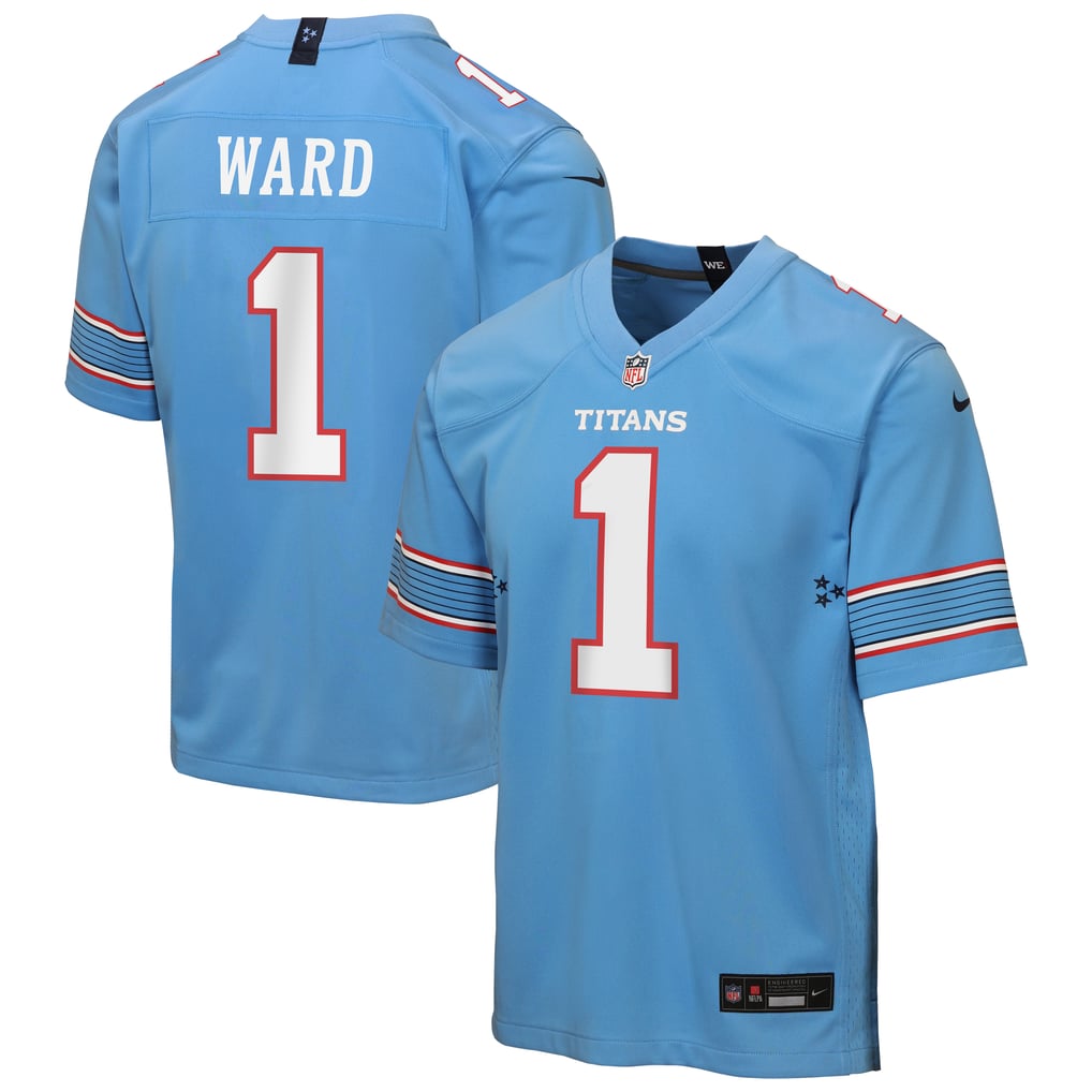 Youth Tennessee Titans Cameron Ward Light Blue Game Jersey