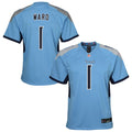 Youth Tennessee Titans Cameron Ward Light Blue Team Game Jersey