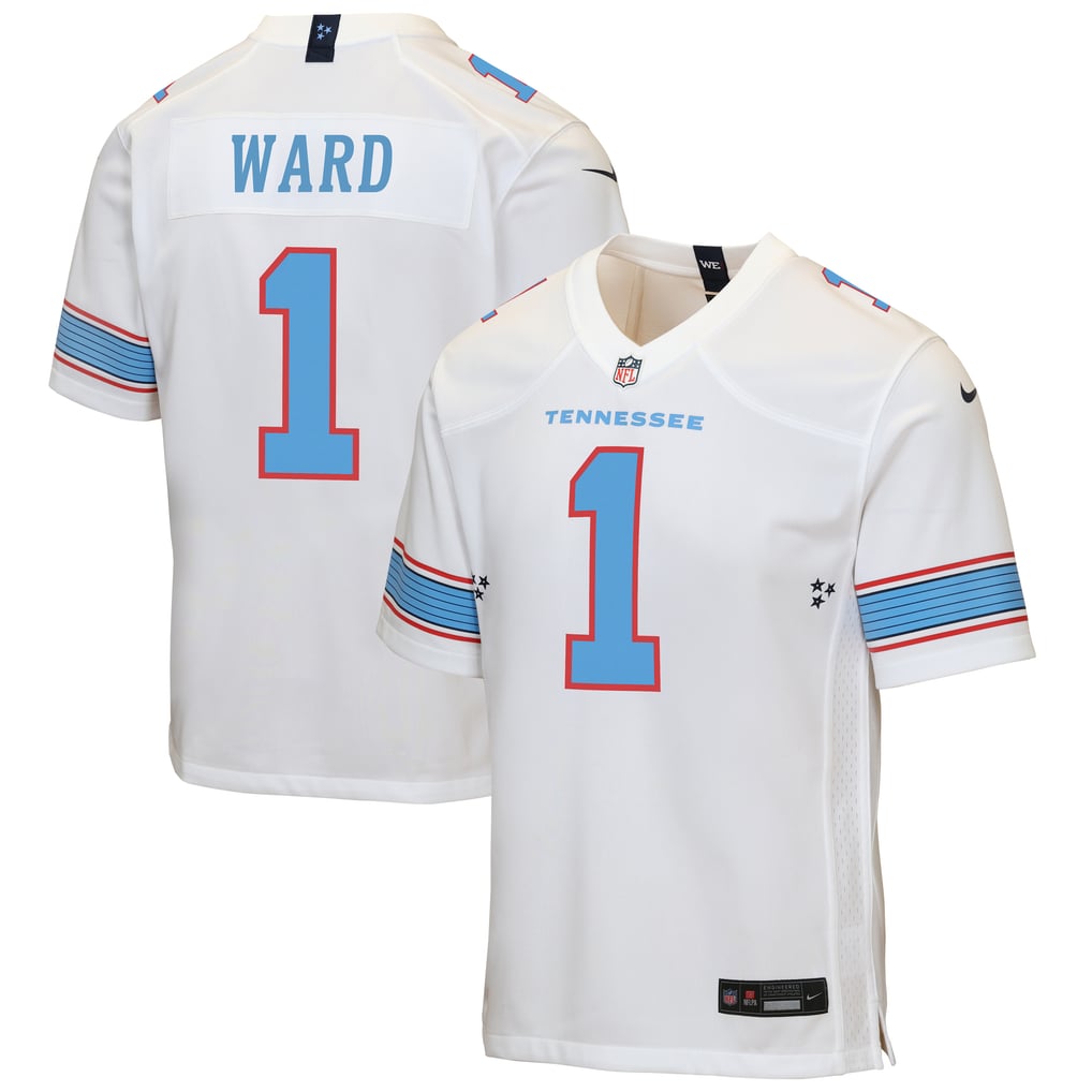 Youth Tennessee Titans Cameron Ward White Game Jersey