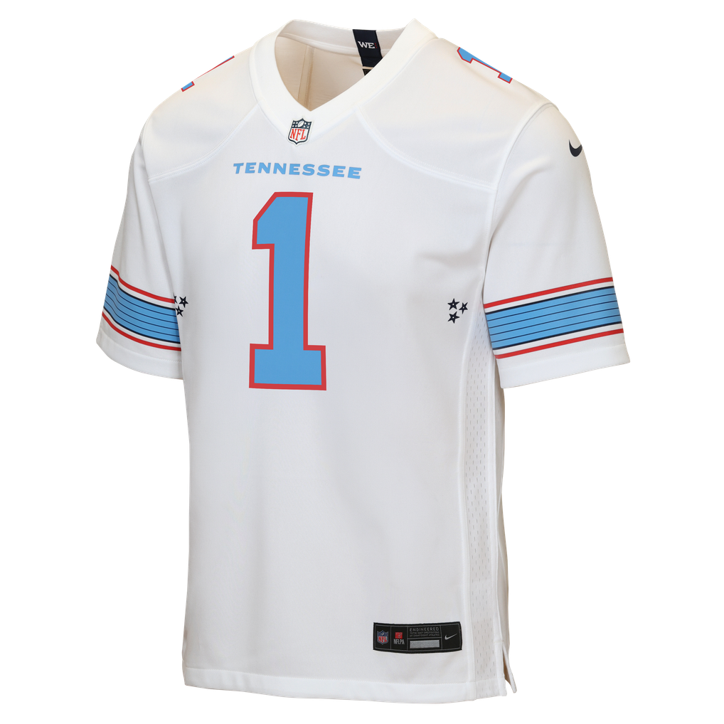 Youth Tennessee Titans Cameron Ward White Game Jersey