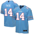 Youth Tennessee Titans Carnell Tate Light Blue Team Game Jersey