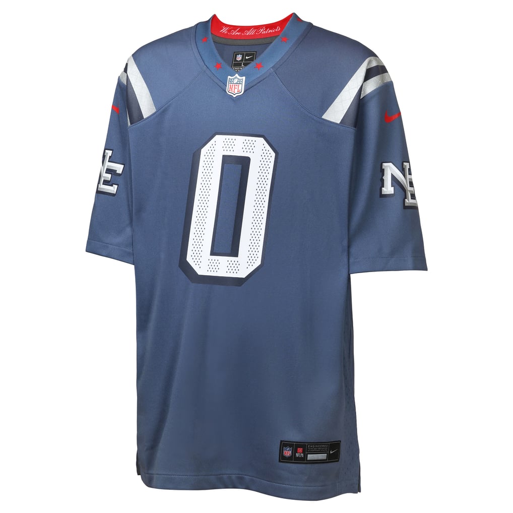 Youth New England Patriots Christian Gonzalez Blue Rivalries Collection Game Jersey