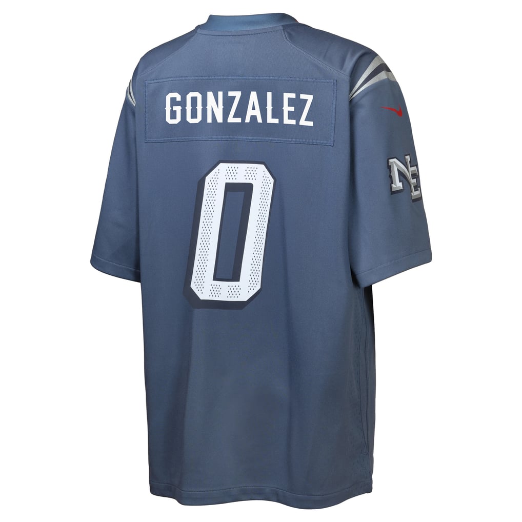 Youth New England Patriots Christian Gonzalez Blue Rivalries Collection Game Jersey