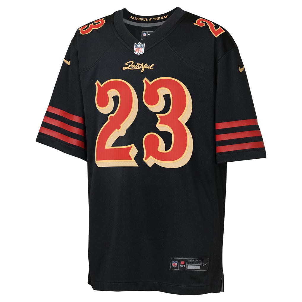 Youth San Francisco 49ers Christian McCaffrey Black 2025 Rivalries Collection Game Jersey