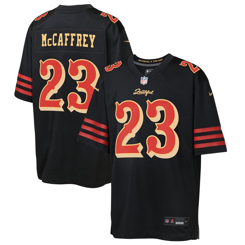 Youth San Francisco 49ers Christian McCaffrey Black 2025 Rivalries Collection Game Jersey