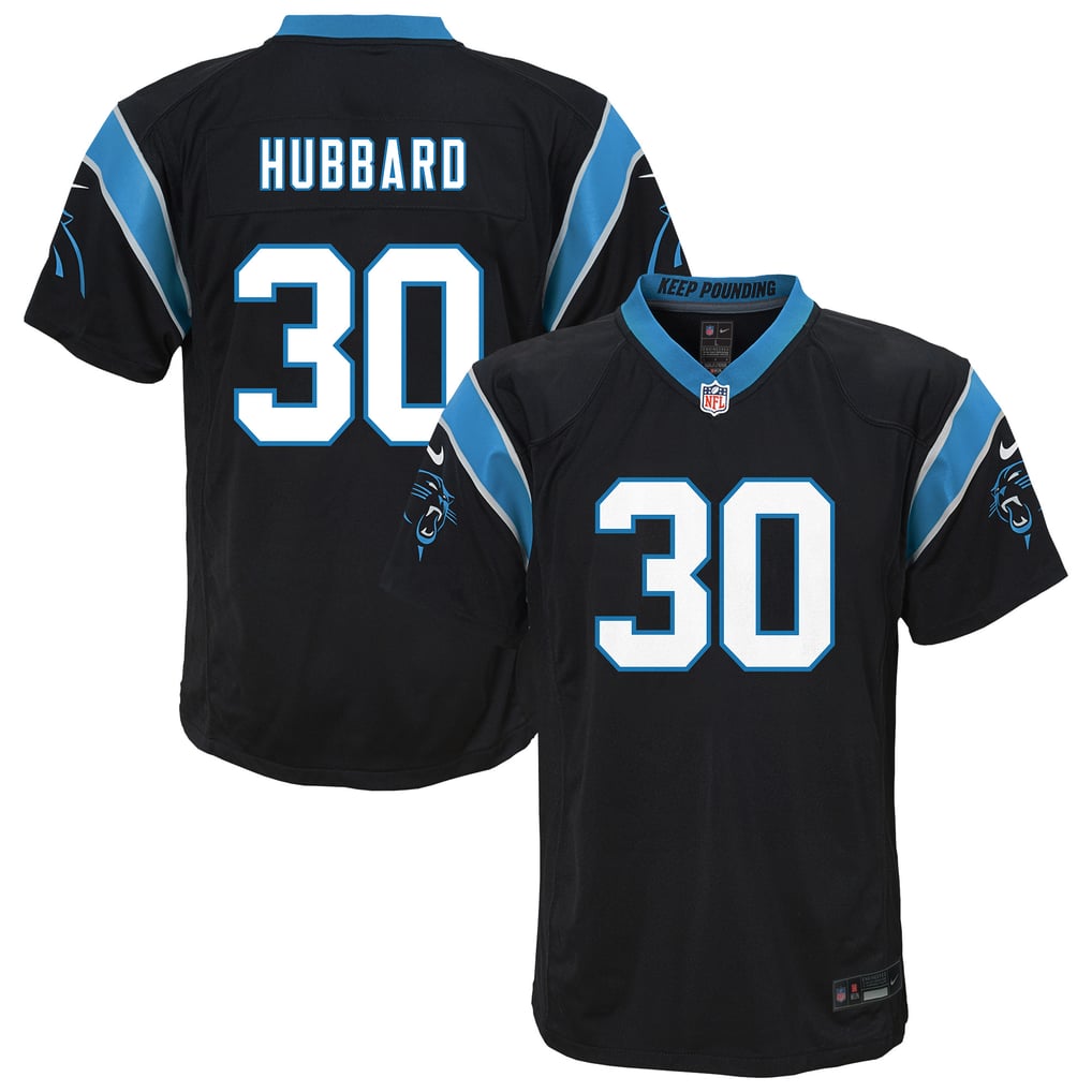 Youth Carolina Panthers Chuba Hubbard Black Team Game Jersey