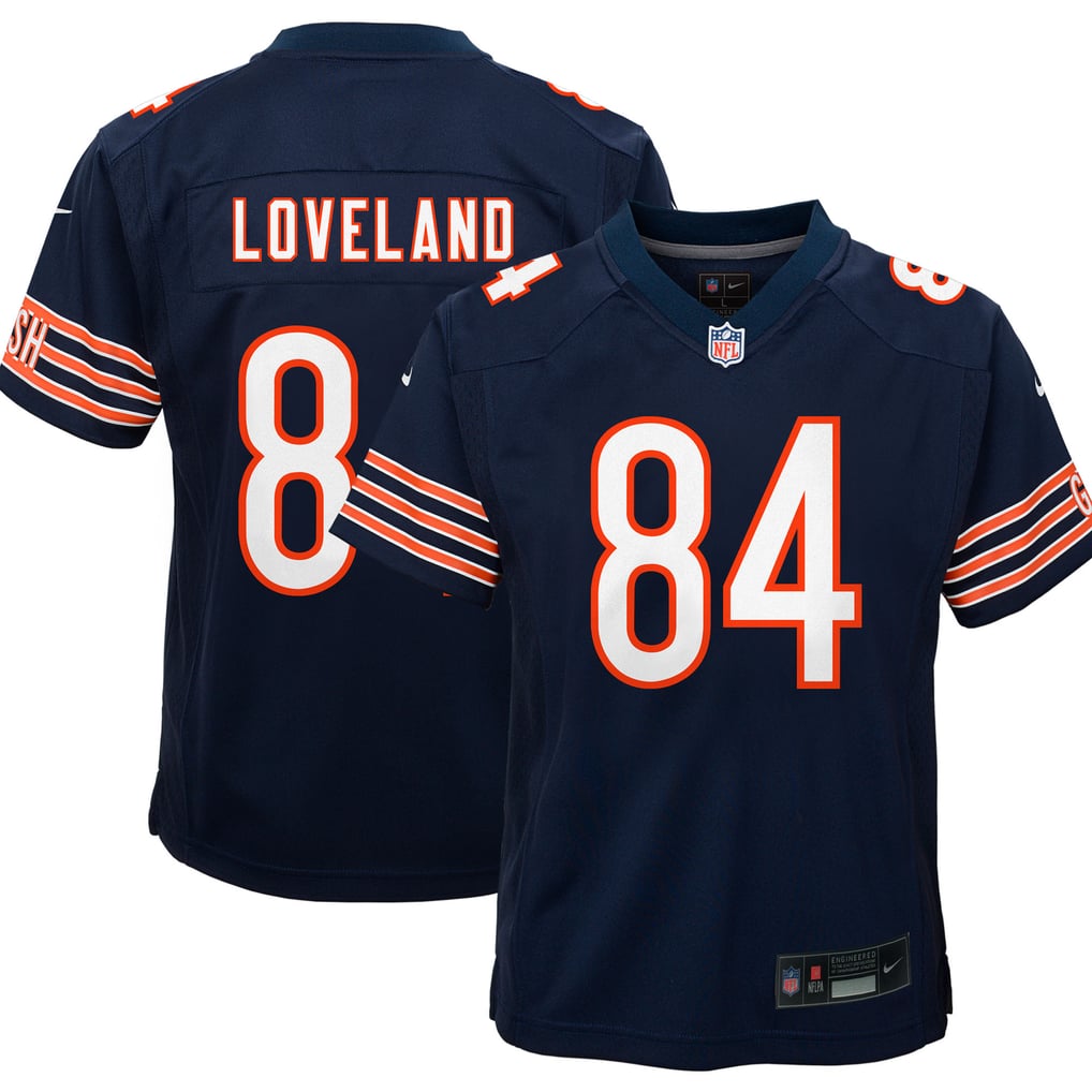 Youth Chicago Bears Colston Loveland Navy Game Jersey