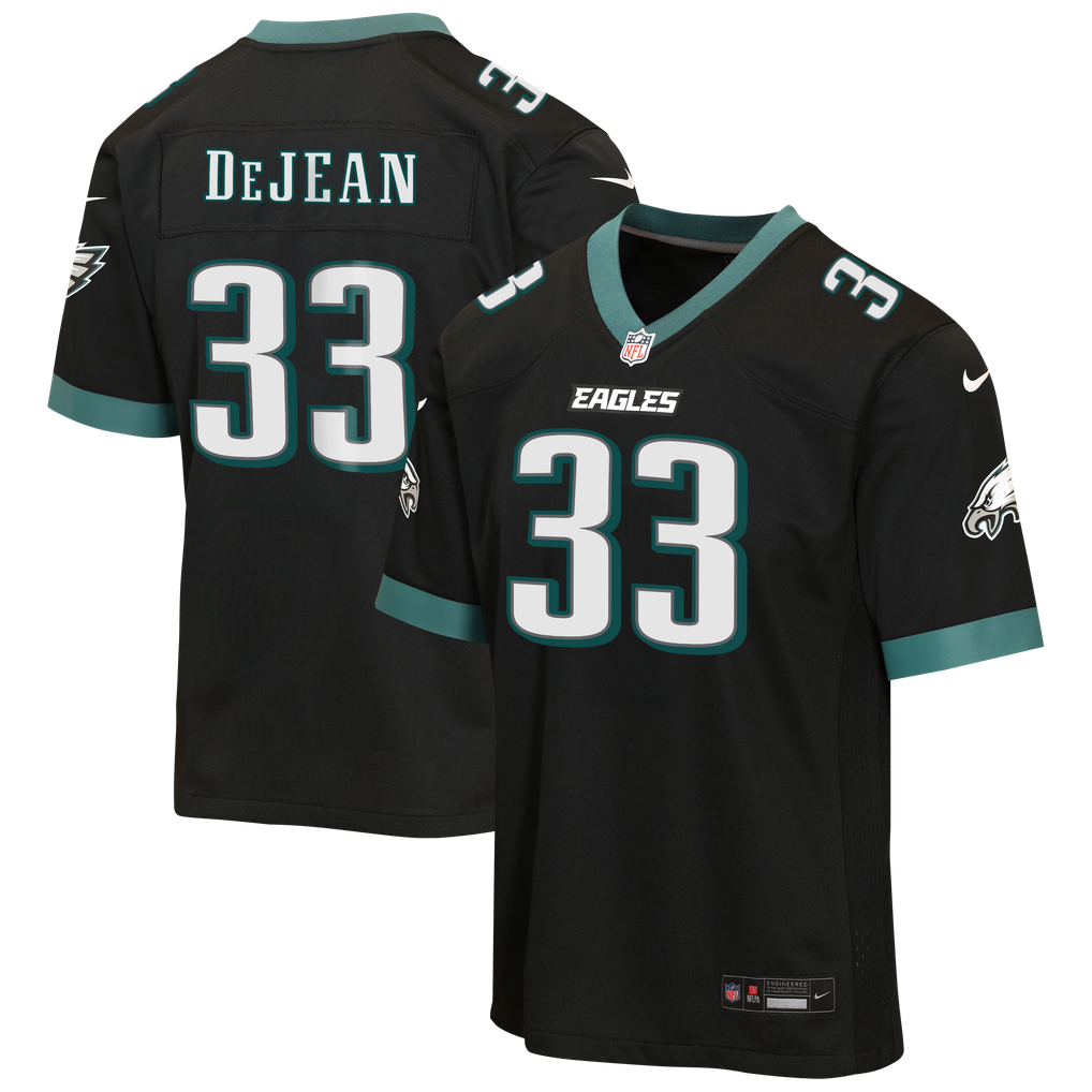 Youth Philadelphia Eagles Cooper DeJean Black Alternate Game Jersey