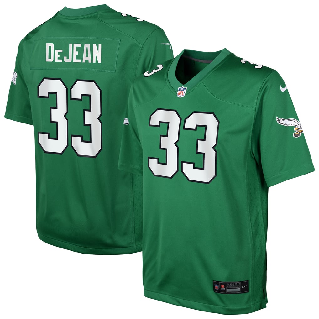 Youth Philadelphia Eagles Cooper DeJean Kelly Green Alternate Game Jersey