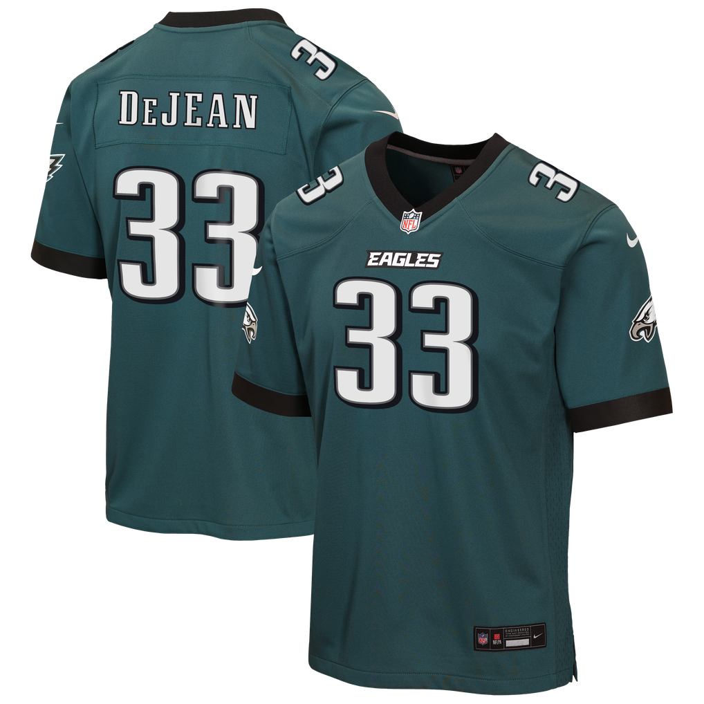 Youth Philadelphia Eagles Cooper DeJean Midnight Green Team Game Jersey