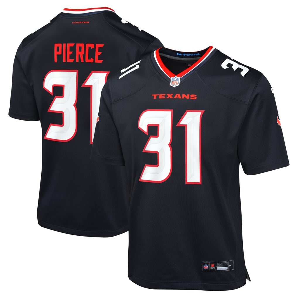 Youth Houston Texans Dameon Pierce Navy Game Jersey