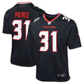 Youth Houston Texans Dameon Pierce Navy Game Jersey