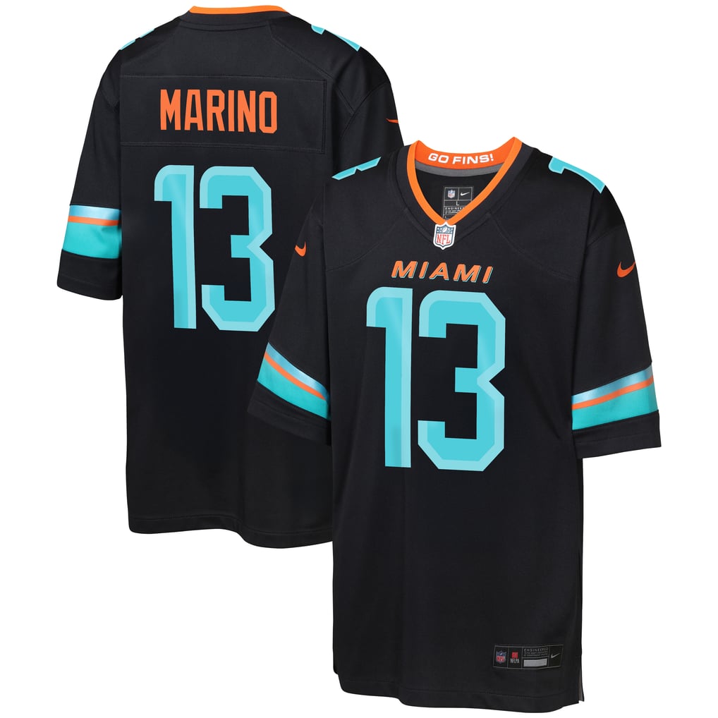 Youth Miami Dolphins Dan Marino Pitch Blue Rivalries Collection Game Jersey