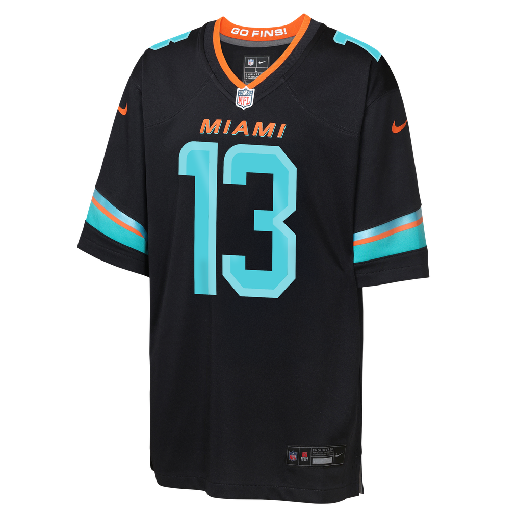 Youth Miami Dolphins Dan Marino Pitch Blue Rivalries Collection Game Jersey