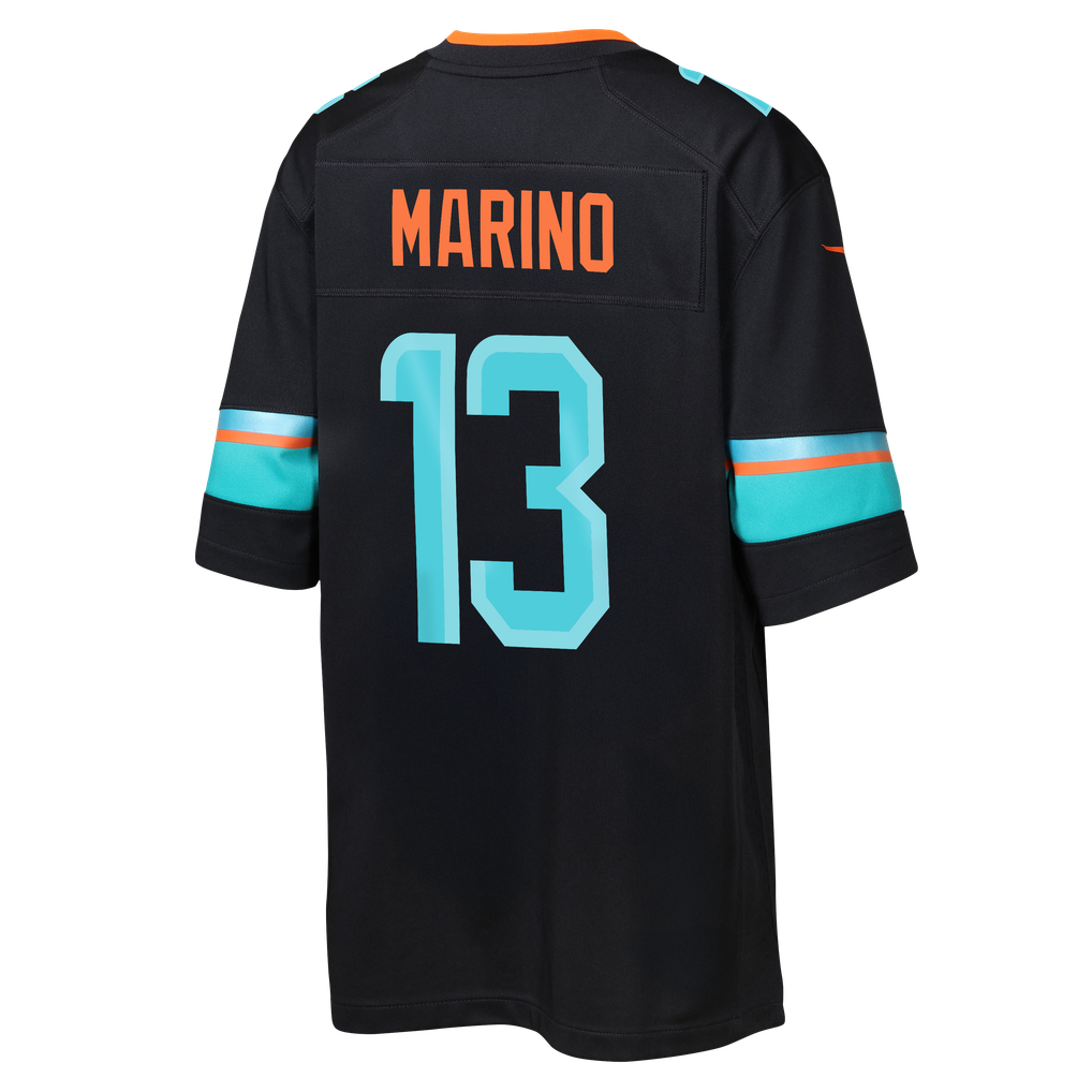 Youth Miami Dolphins Dan Marino Pitch Blue Rivalries Collection Game Jersey