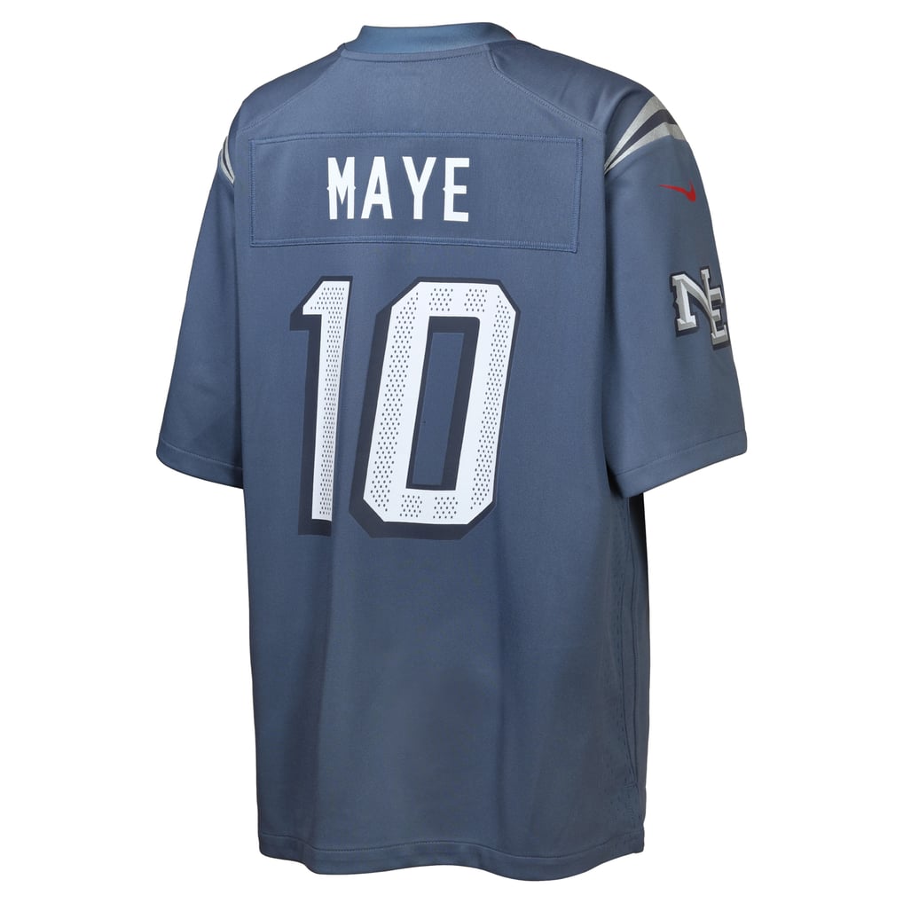 Youth New England Patriots Drake Maye Blue Rivalries Collection Game Jersey